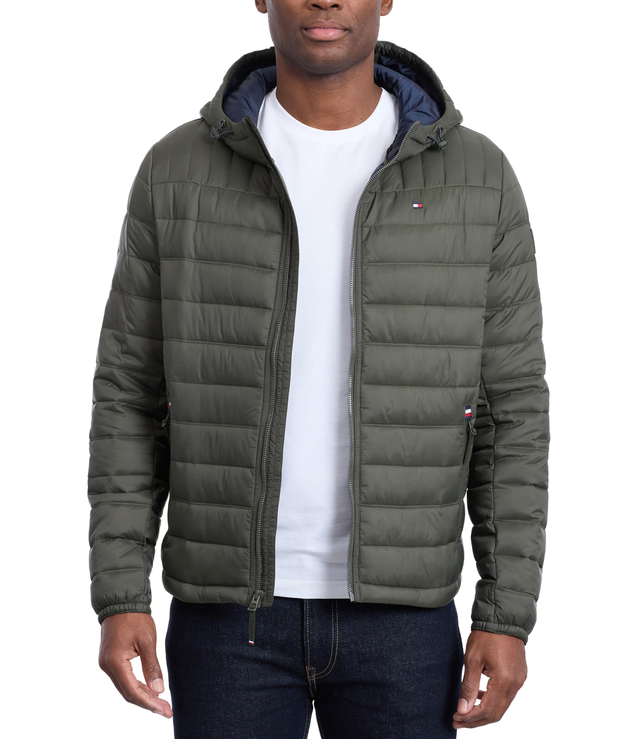 Tommy Hilfiger Men's Down Alternative Hooded Puffer Jacket (Standard and Big &amp; Tall)