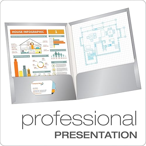 Vista 66 de Oxford carpetas laminadas con capacidad para 100 hojas, con dos bolsillos, 25 unidades (51704), Negro