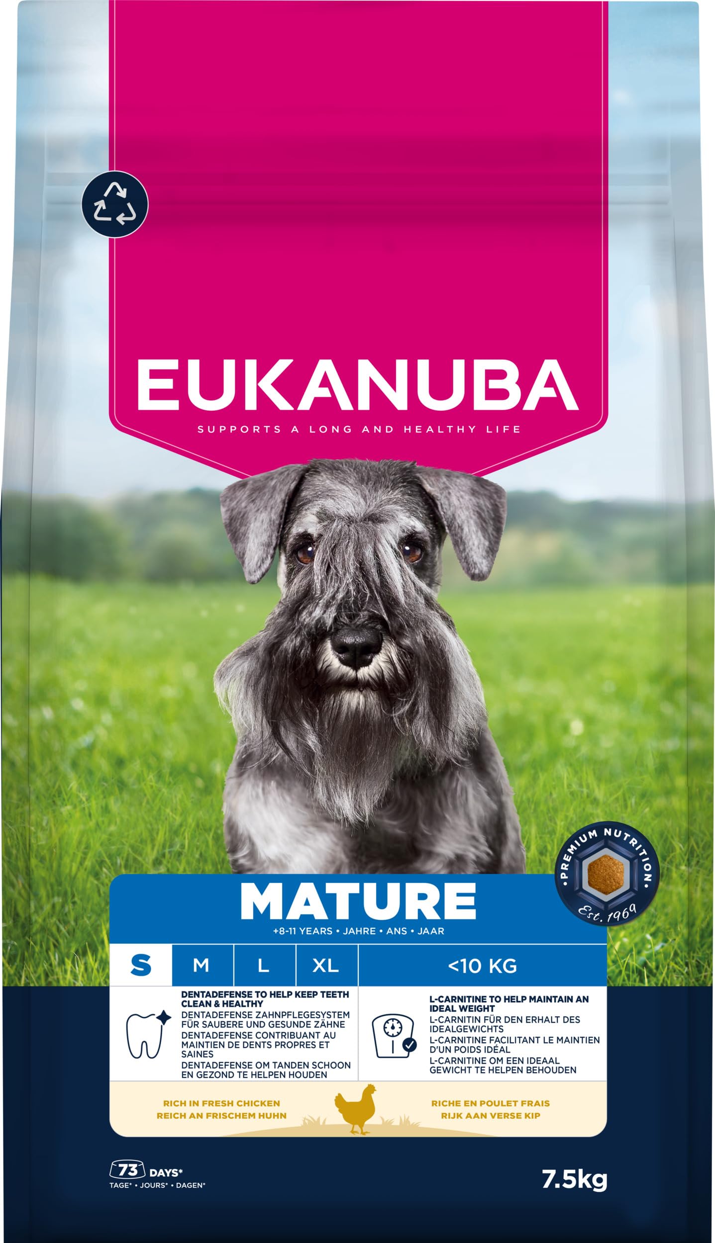 EUKANUBA Life Care Chien Mature Petite Race Poulet 7,5 kg