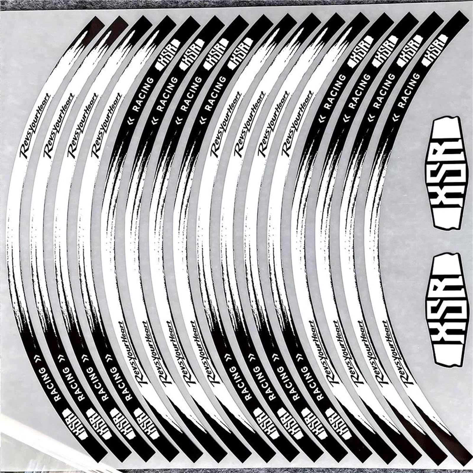 Sticker Part for Y-AMAHA XSR 125 155 700 XSR900 XSR700 17inch Motorcycle Wheel Sticker Reflective Rim Decal Hub Stripe Tape(White)