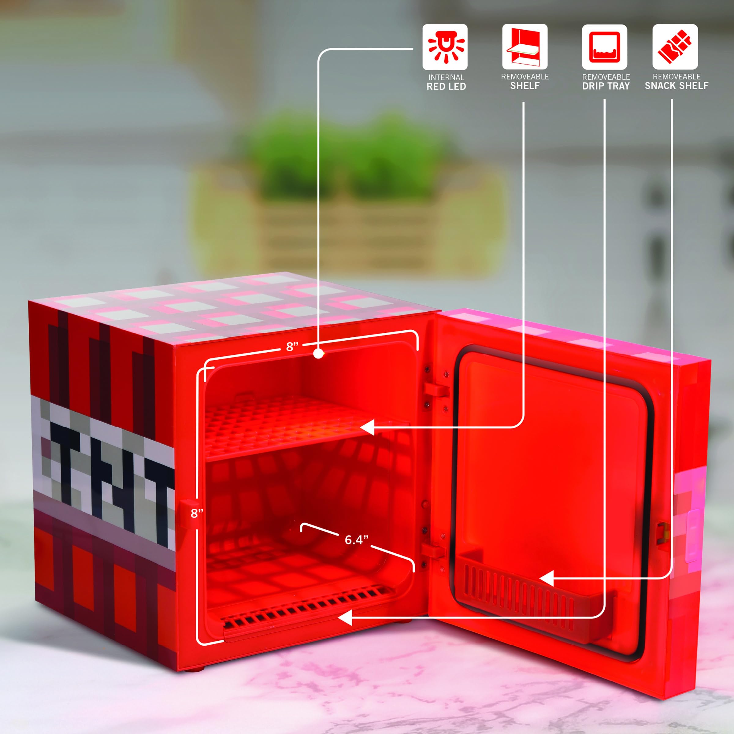 Minecraft Mini Fridge Ukonic Minecraft 4L Mini Fridge – Creeper TNT ...