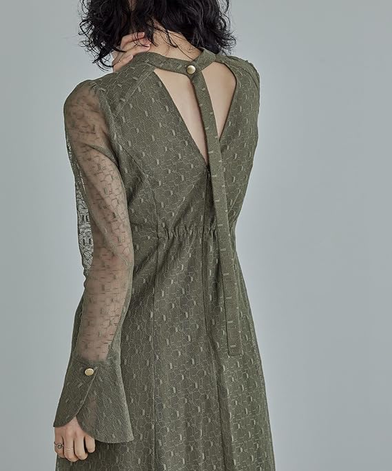 Amazon.co.jp: [niana] バックオープンジオメトリックドレス