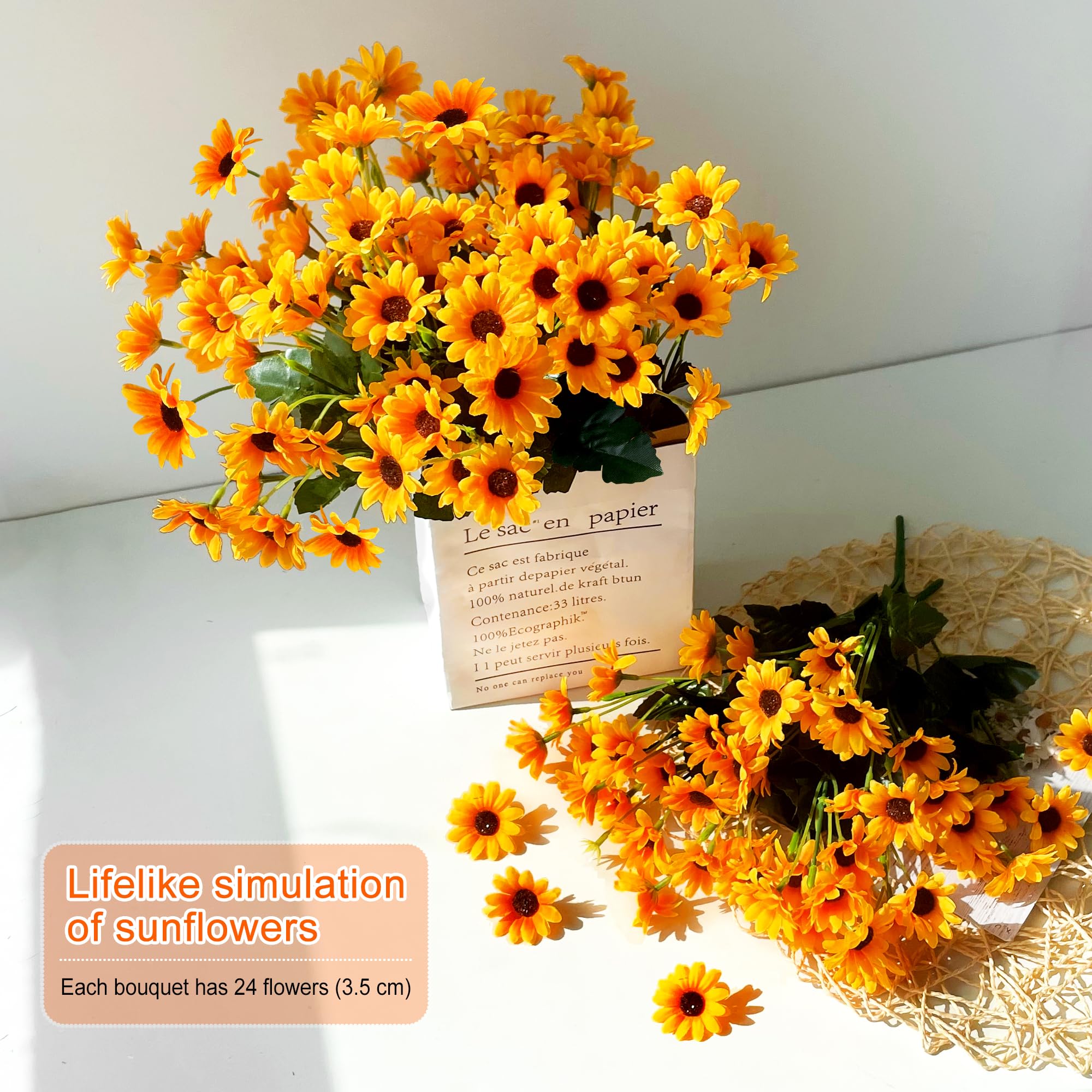 ROLLWAY 5 bundels kunstbloemen herfst kunstbloemen als echte pioenrozen