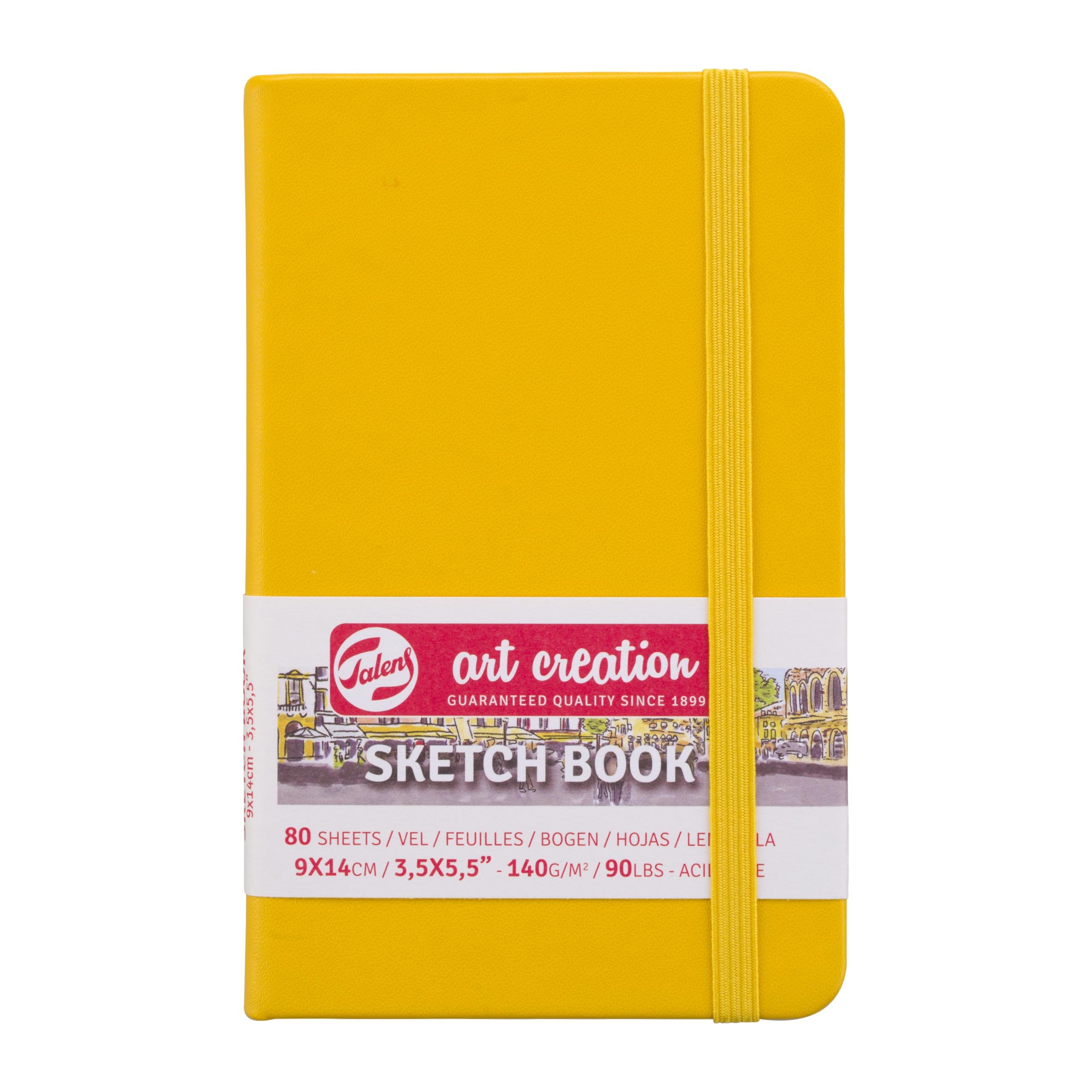 Talens Art Creation Sketchbook 80 Sheets, 9 cm x 14 cm, Golden Yellow