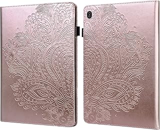 For Lenovo Tab M10 TB-X505L / TB-X505F / TB-X605L / TB-X605F & P10 TB-X705F / TB-X705L Peacock Embossed Pattern TPU + PU Leather Tablet Case(Rose Gold)