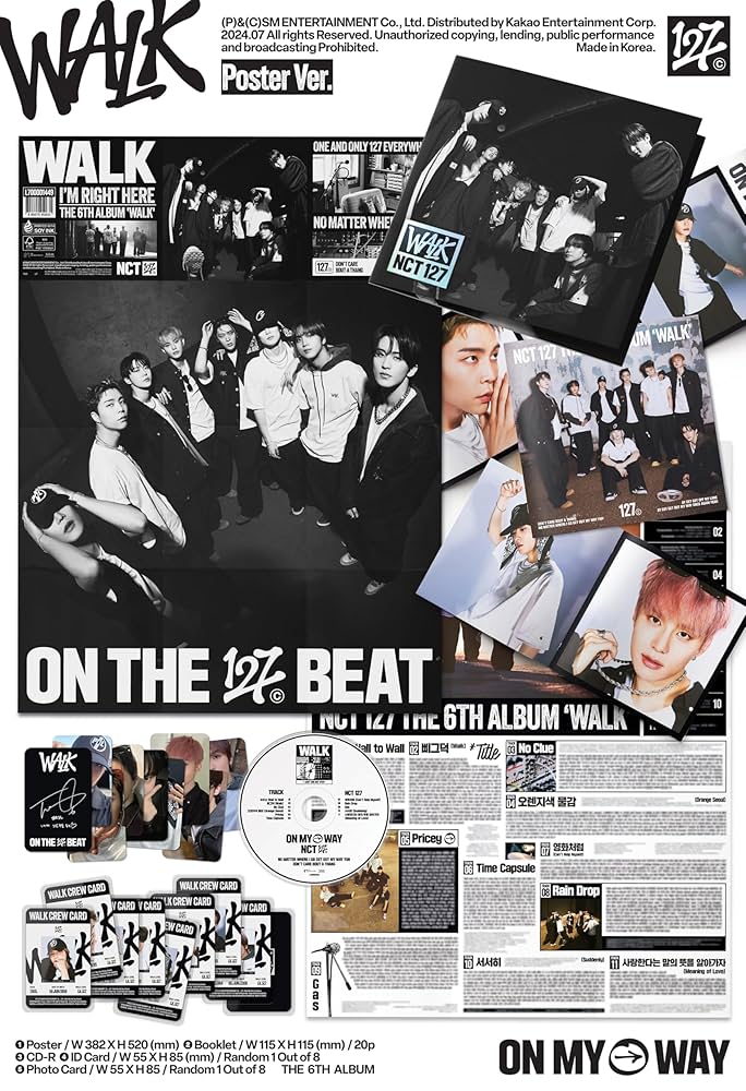 NCT127 ポスター Poetic Ver Amazon.co.jp: NCT 127 6th Full Album-WALK (Poster Ver.)（韓国盤