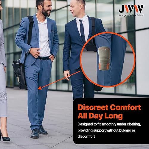 Miniatura 5 de Rodilleras de compresión, paquete de 2 rodilleras para mujeres y hombres, alivio del dolor de rodilla, soporte de rodilla para correr, rodilleras