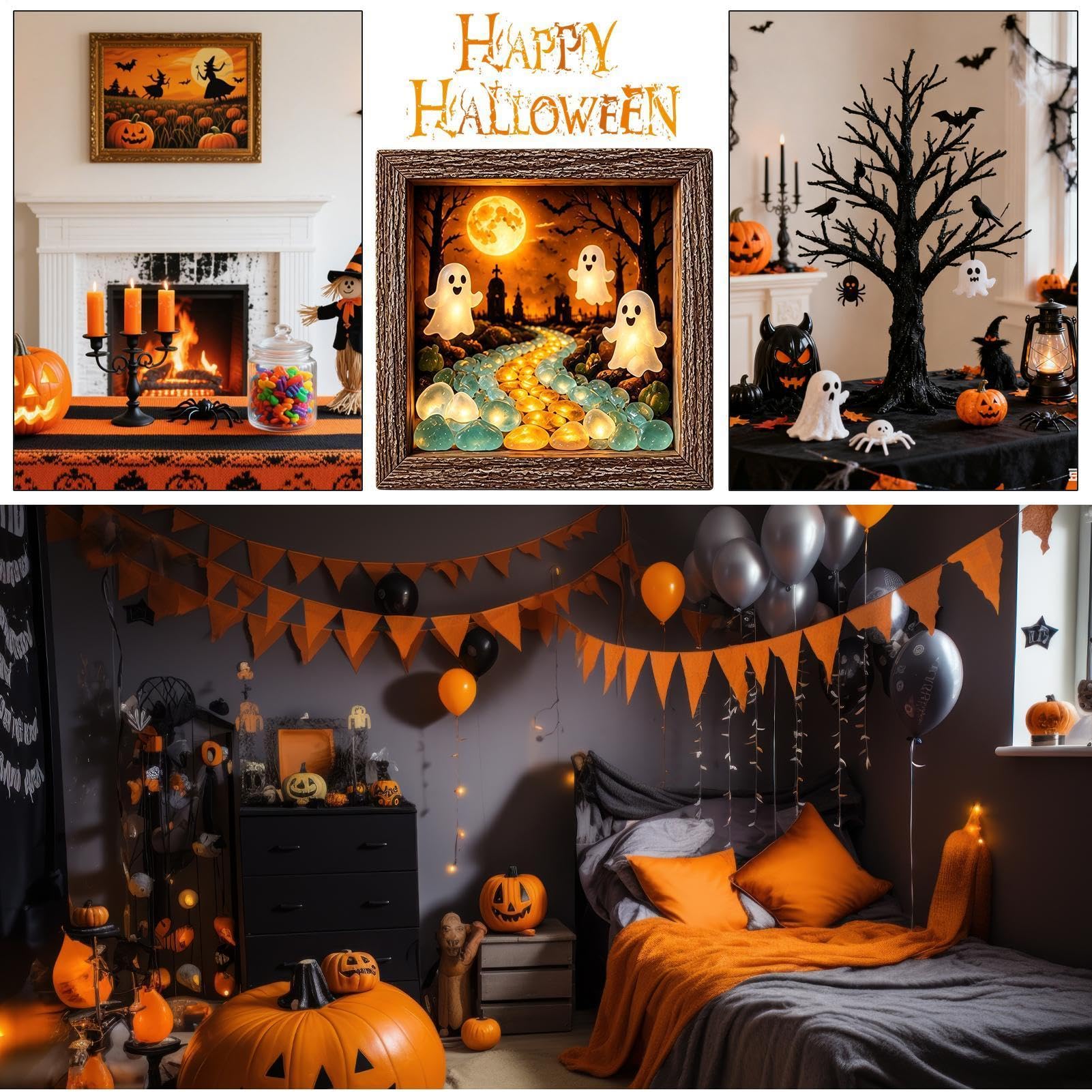 Generisch Scatola dei ricordi di Halloween luminosa, fai da te, fantasma di