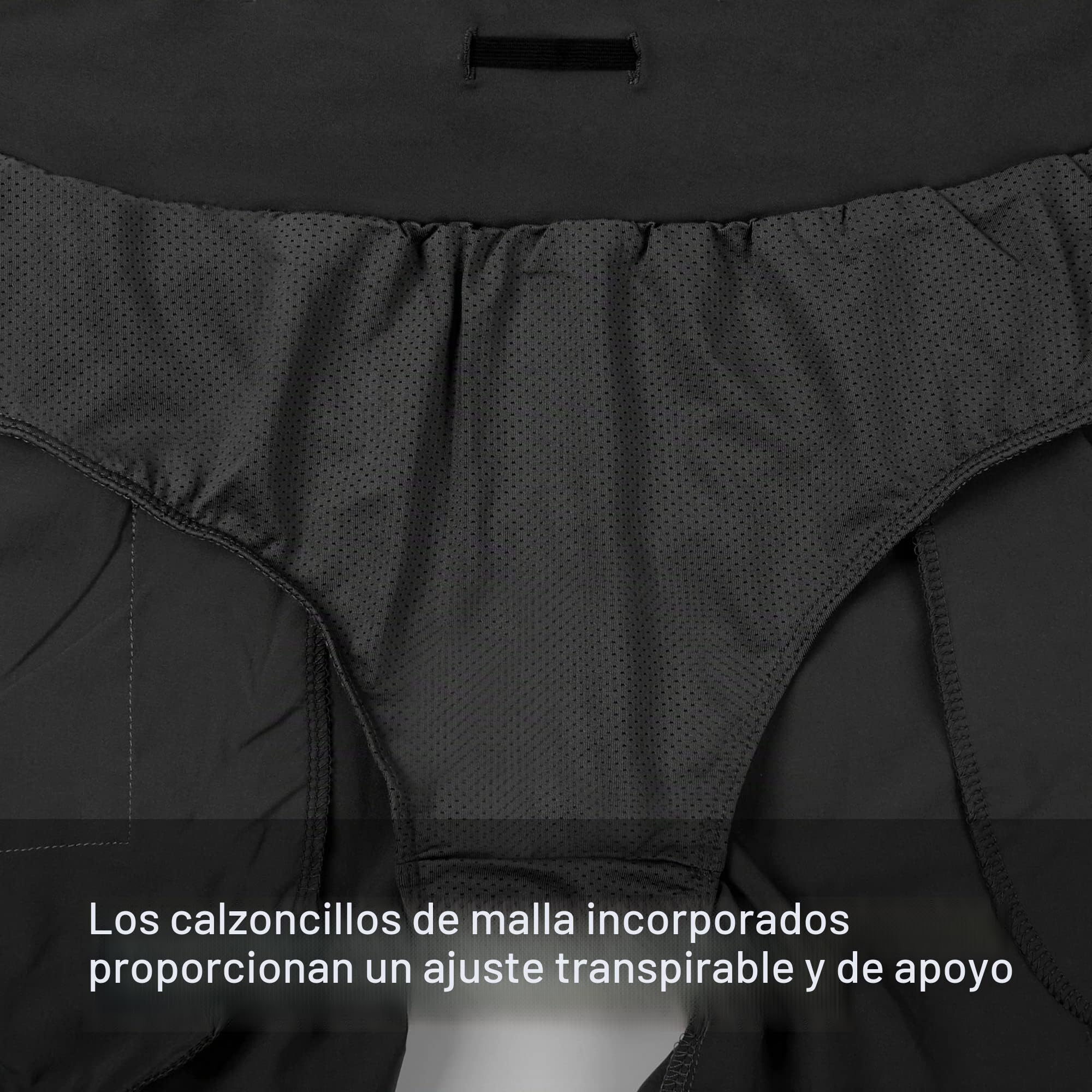 Libin Pantalone Corto Mujer de Deporte con Forro de Secado Rápido Running Atléticos Yoga Gimnasio Shorts con Bolsillos Cremallera