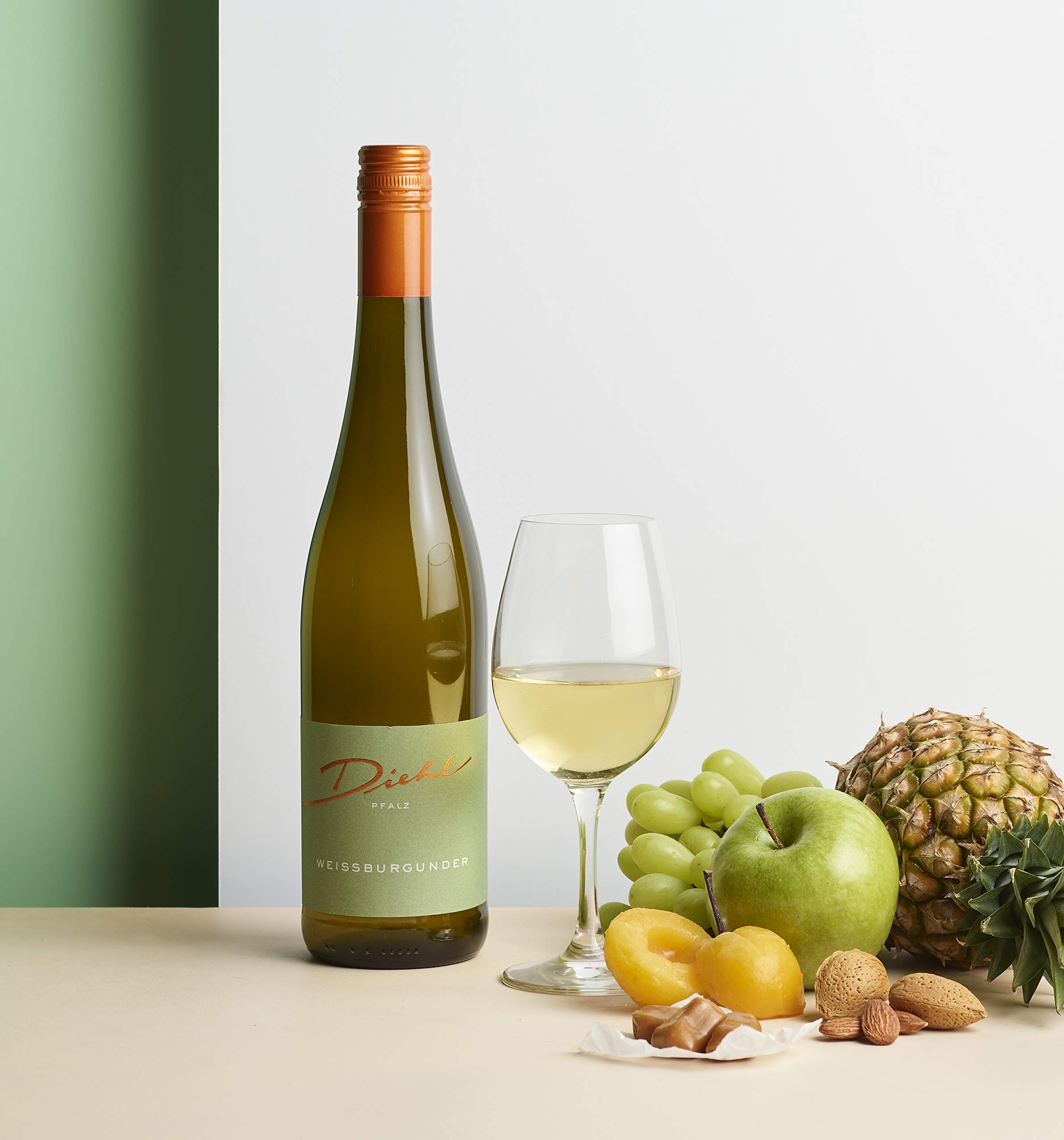 Weingut Diehl Weißburgunder – Trockener Weißwein aus der Wein-Region Pfalz (1 x 0,75l) (Packung mit 6)