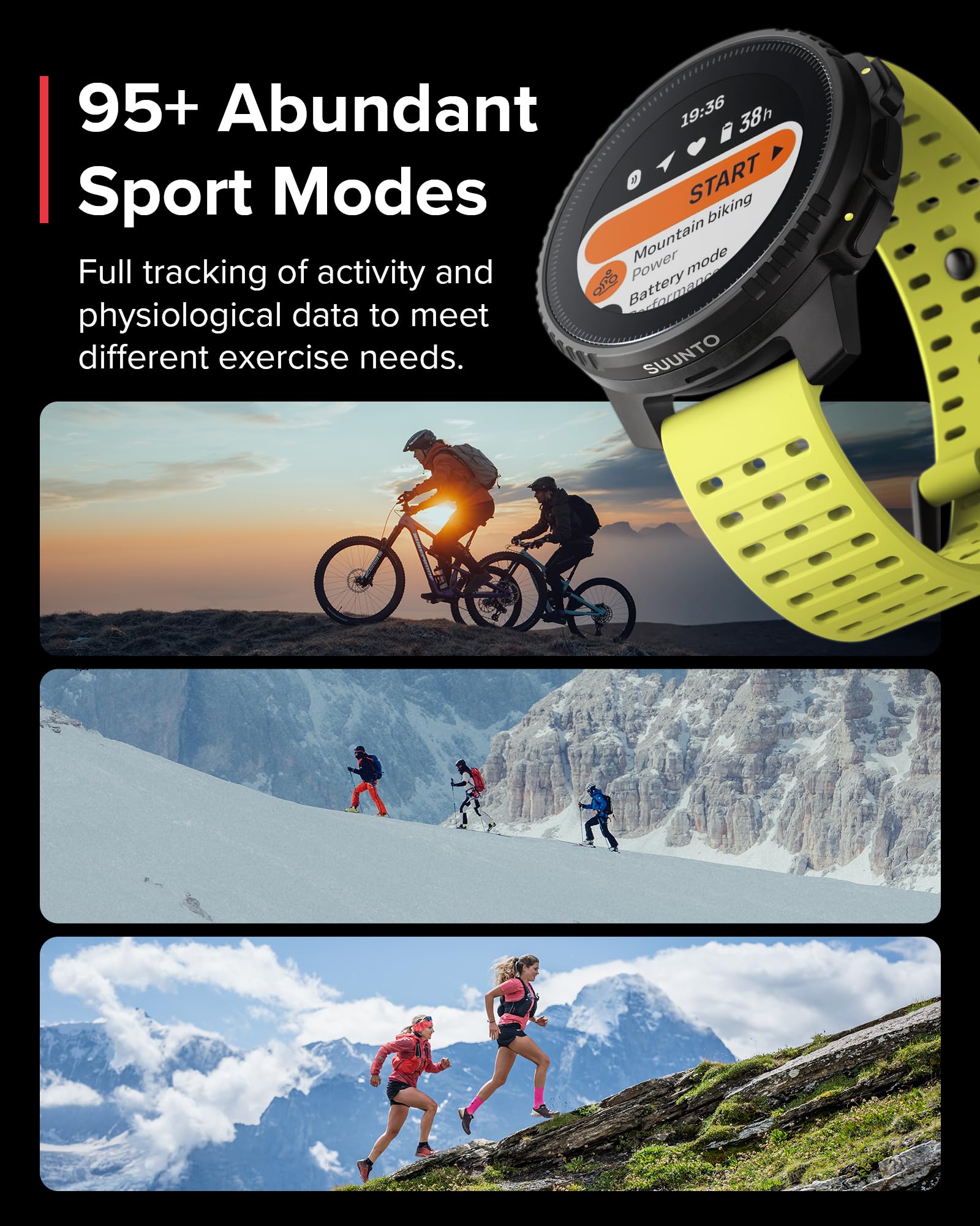 SUUNTO Pionowe: przygodowy zegarek GPS, duży ekran, mapy offline, ładowanie energią słoneczną
