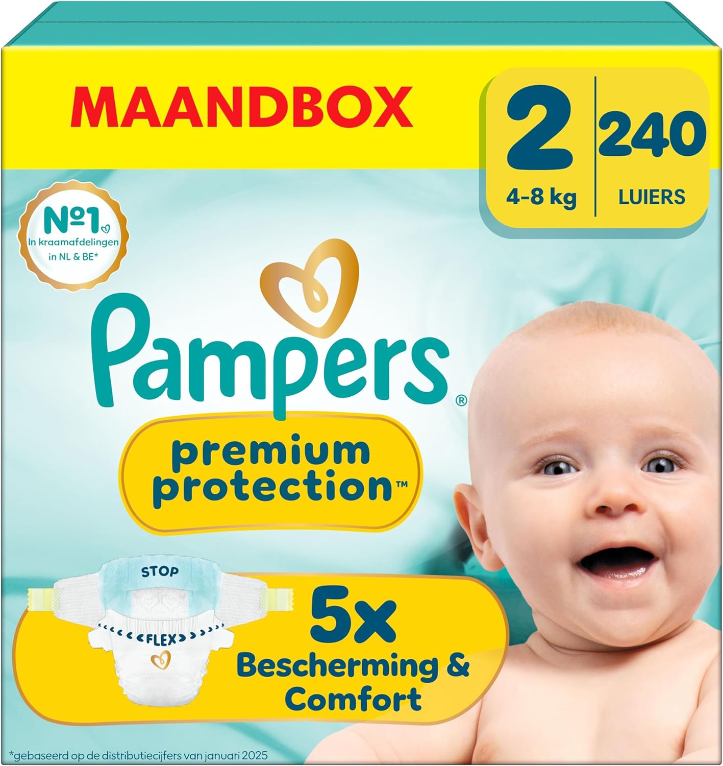 Pampers Premium Protection Maandbox maat 2