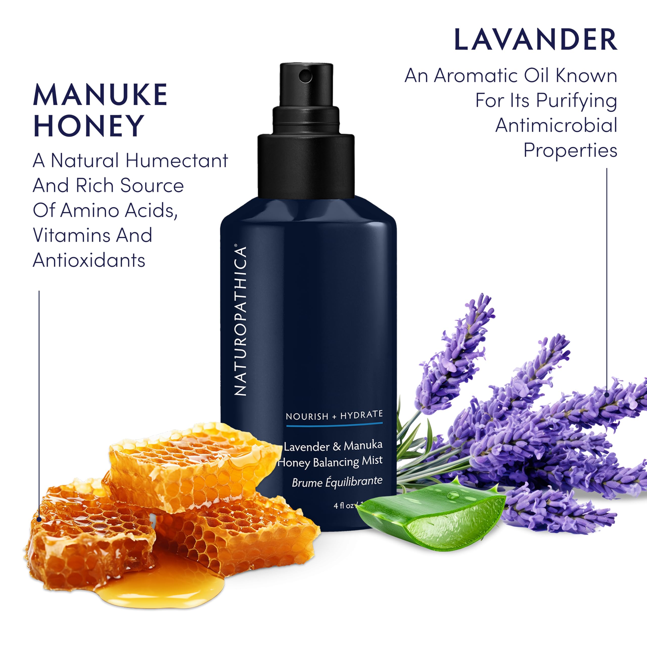 Naturopathica Lavender & Honey Balancing Facial Toner Mist, 4 oz