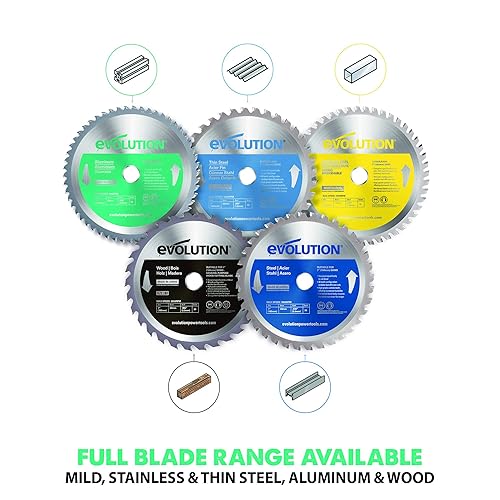 Miniatura 94 de Evolution Power Tools - Hoja de sierra de corte (acero inoxidable)
