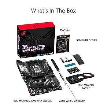 CPU Intel i9 13900K + ROG MAXIMUS Z790 APEX ROG MAXIMUS Z790 APEX ENCORE
