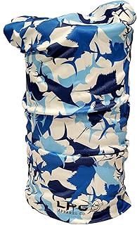 LPG Apparel Co. Camouflage Fishing Gaiter UPF 30+ Moisture Wicking Dri-Fit Seamless Bandana Sun Protection Face Mask One Size Fits Most (Billfish Blue Camo)