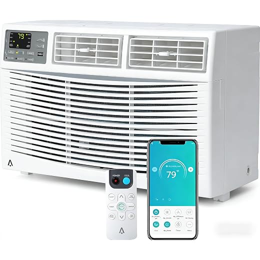 8000 BTU Window Air Conditioner, Window AC Unit 115V Cools Up to 350 Sq.Ft, Energy Saving with Remote & App Control & Timer, Perfect for Small Bedroom or Living Room, Easy Install Kit