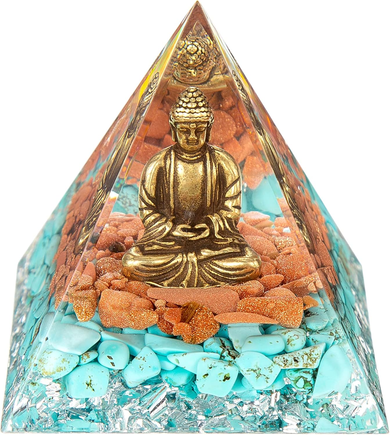 FENGSHUICAISHEN Little Buddha Statue in Healing Crystal