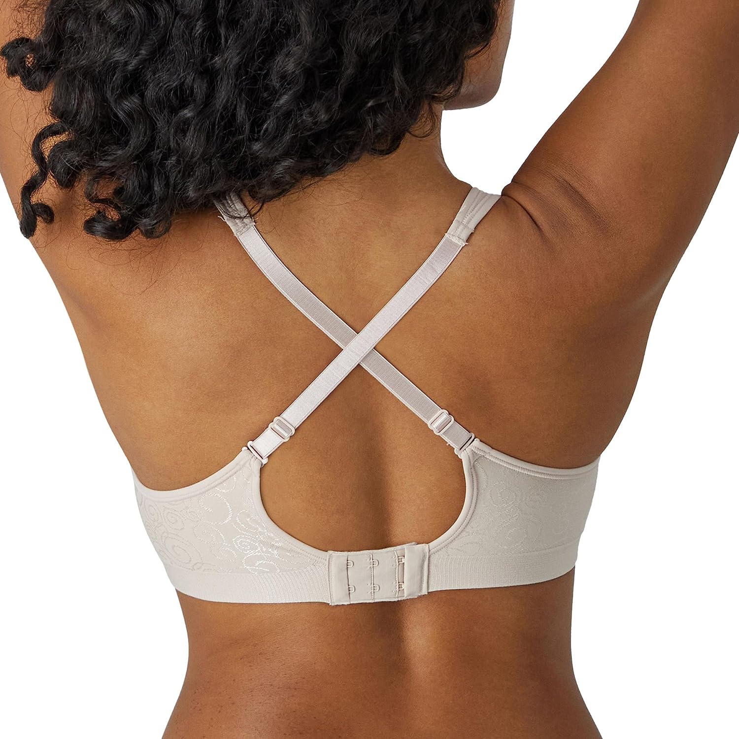 Bali Womens Comfort Revolution Wireless Bra, Full-Coverage Wirefree Bra, Cool Comfort Fabric 34D Rosewood Swirl