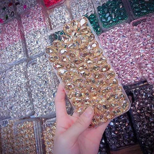 Miniatura 2 de Funda para Moto G Pure,Moto G Pure Funda 3D hecha a mano con piedras impresionantes de cristal con purpurina para Motorola Moto G Pure 2021 (E Full