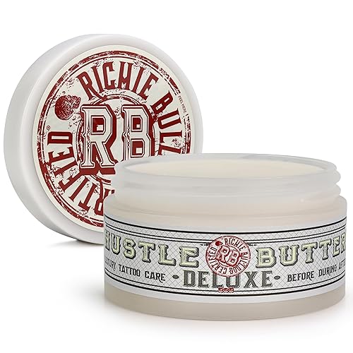 Hustle Butter Tattoo Aftercare 5oz Tattoo Balm, Heals + Protects New Tattoos and Rejuvenates Older Tattoos - 100% Vegan Cream No-Petroleum - Tropical - 5 Ounce (Pack of 1)