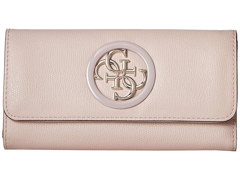 

GUESS Open Road SLG Multi Clutch (Blush) Handbags, Pink