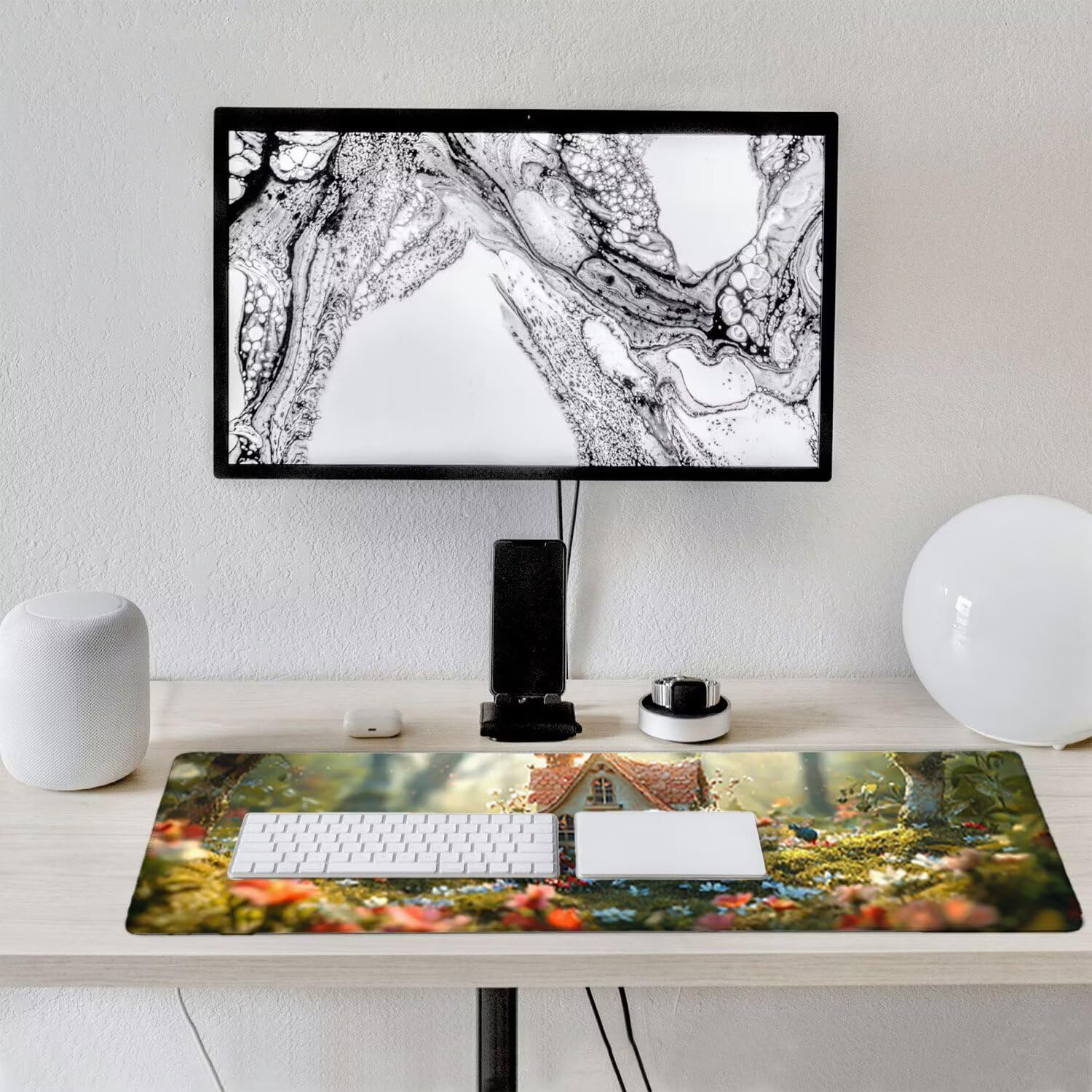 Podkładka pod mysz do gier XXL duża mysz 1600 x 800 mm, duża podkładka pod biurko z antypoślizgową gumową podstawą dla graczy, poprawia precyzję i szybkość (widok) o-820