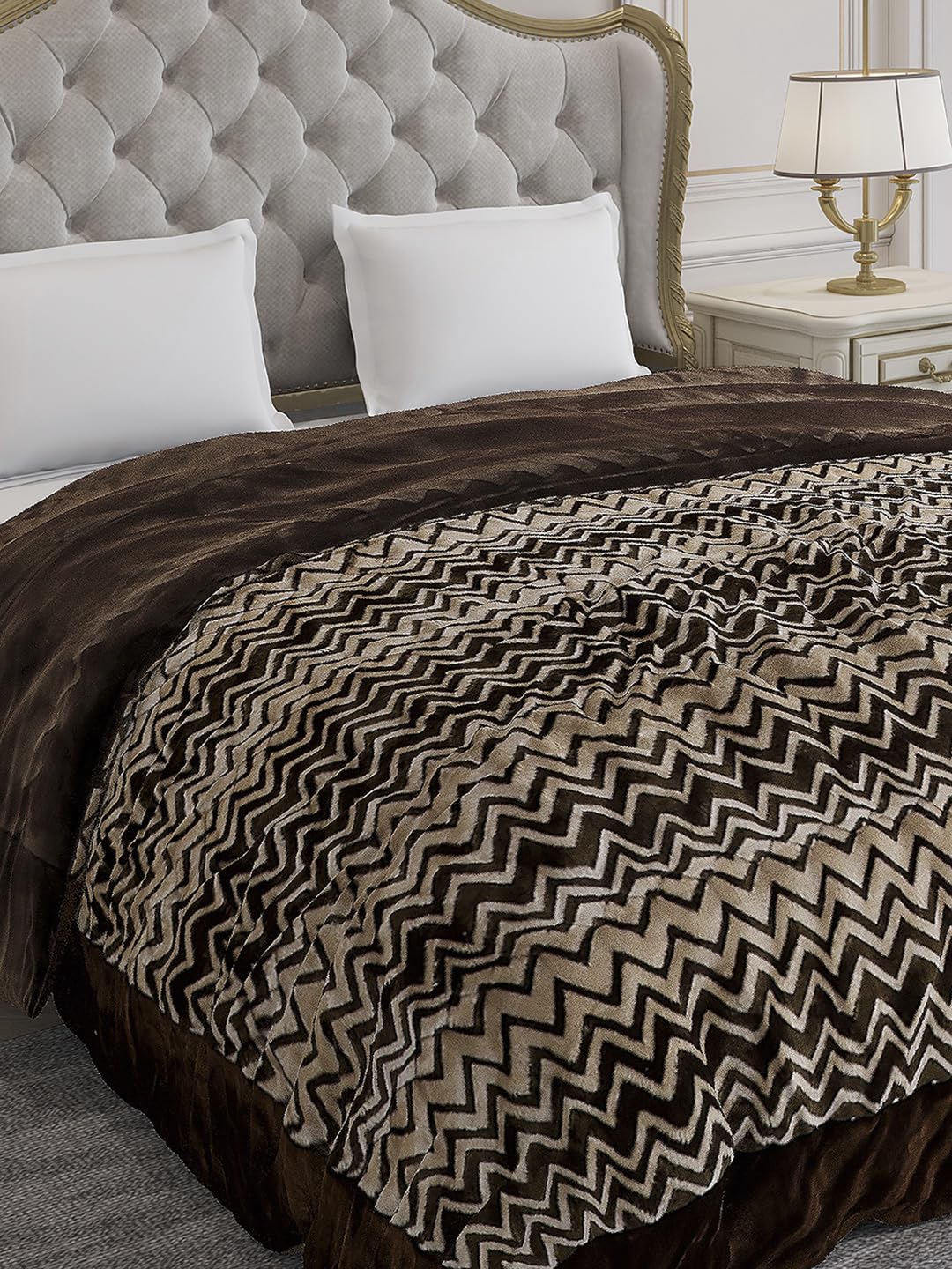 Monte Carlo Double Bed Winter Comforter Delicate 290 GSM 1 Comforter (230 CM X 250 CM) Coffee-image-46