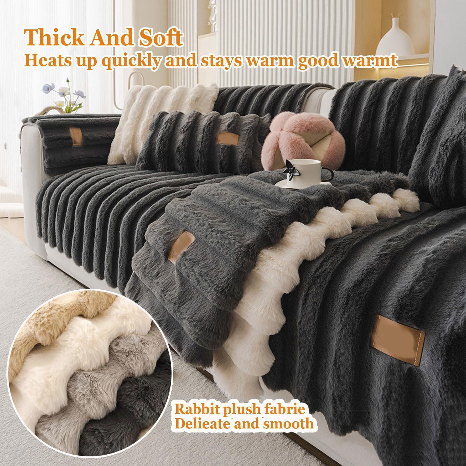 decken - Copridivano antiscivolo, elegante, 70 x 120 cm, resistente, per decorare e proteggere la casa