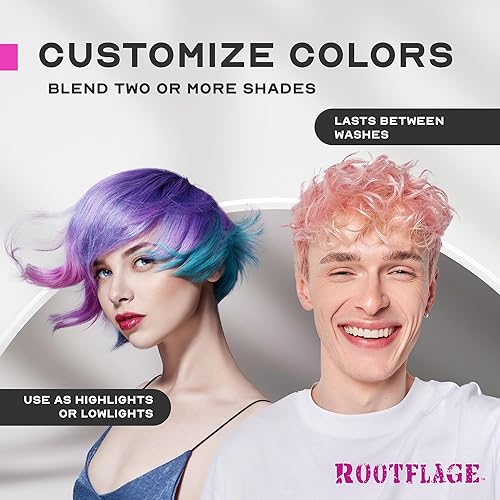 Miniatura 6 de Tinte temporal para el cabello de color rosa, champú en polvo de color rosa, funciona en cabello oscuro (01 Pink Parade) 0.31 onzas