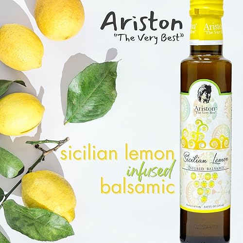 Miniatura 5 de Paquete de aceite de oliva de limón y vinagre balsámico con (1) botella de 8.45 onzas de aceite de oliva Ariston con infusión de limón, (1) botella