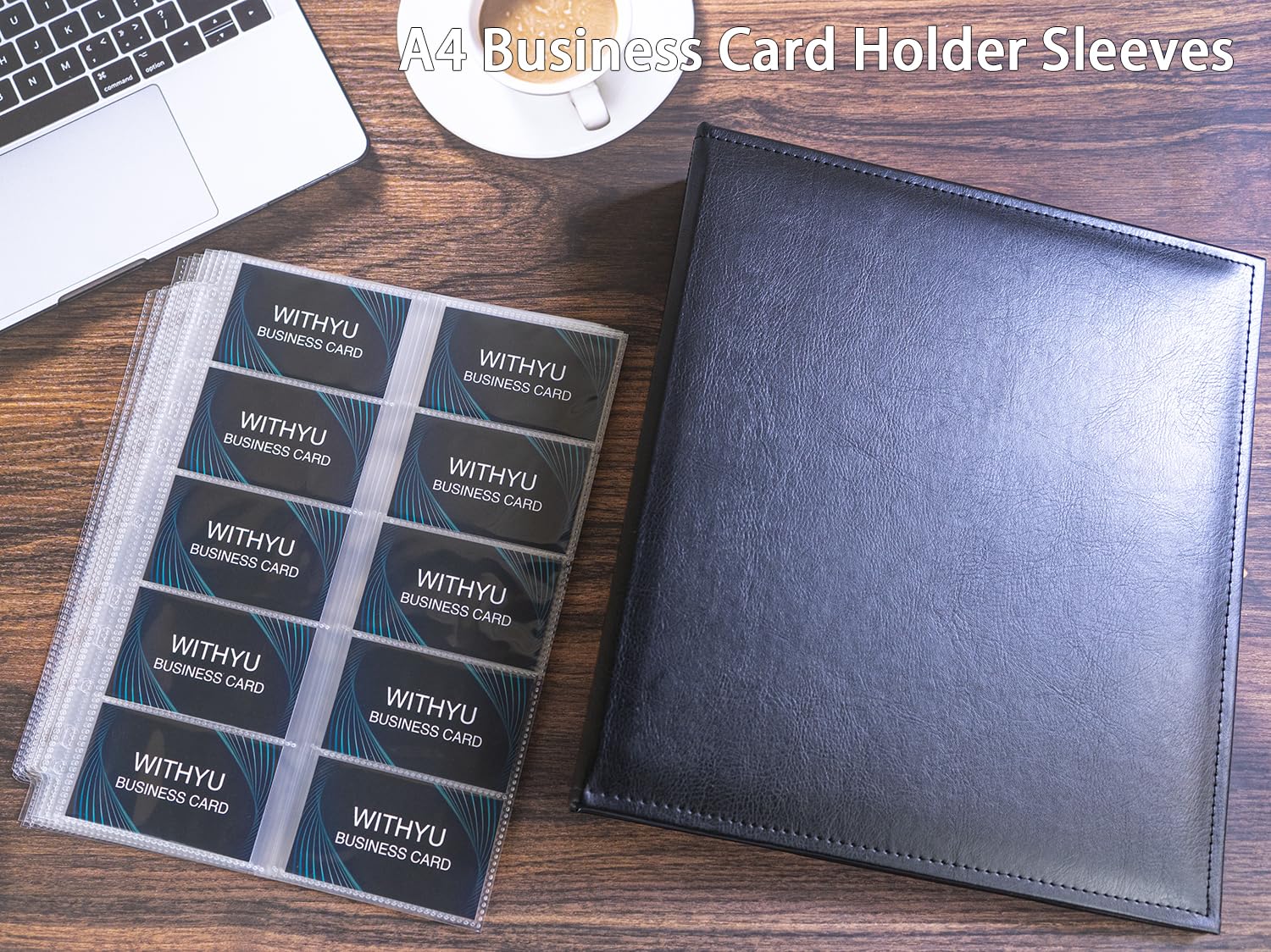 30 Paquetes de 600 Bolsillos Funda Para Tarjetas de Visita A4 con 10 Compartimentos, Fundas Para Tarjetas de Visita, Hojas de Encuadernación, Hojas Ultratransparentes con 11 Agujeros