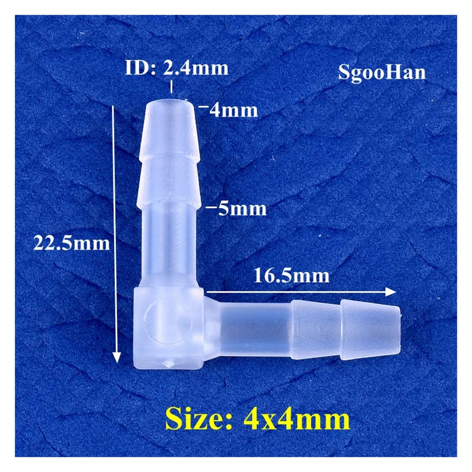 5~200 uds/lote 4 20mm PP codo junta tanque de acuario bomba aire aireador accesorios manguera lavado(4x4mm,200 Pieces)