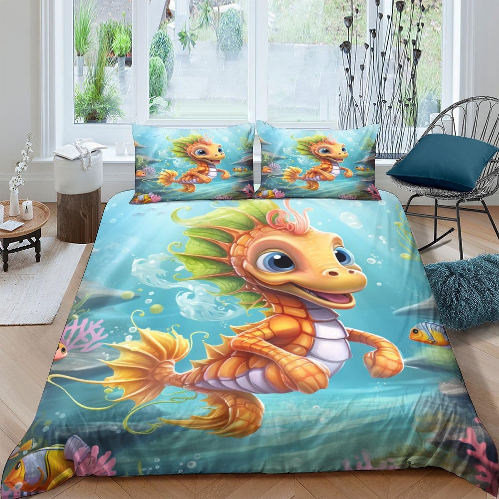 Housse de couette zippée facile d'entretien en microfibre douce king size