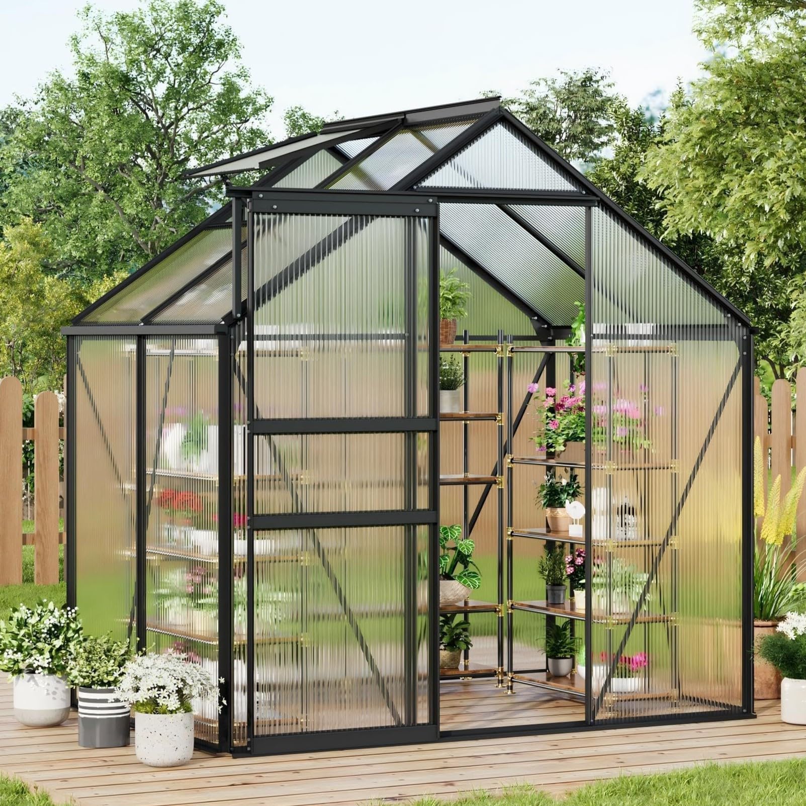 Amazon.com : Takywep 6x4FT Greenhouse, Polycarbonate Walk-in