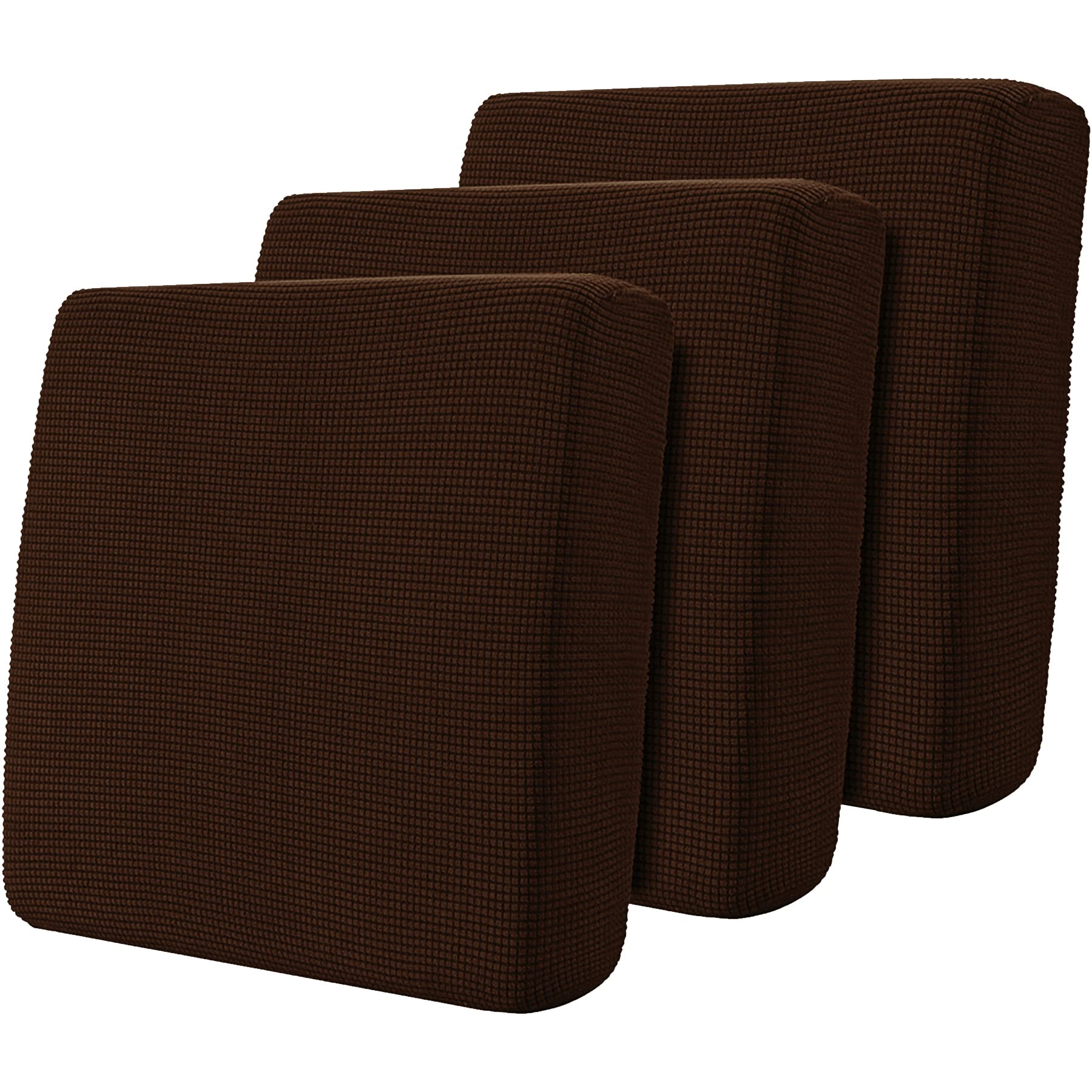 Hokway Stretch Couch Cushion Slipcovers Reversible Cushion Protector Slipcovers Sofa Cushion Protector Covers(Chocolate,Small-3PC)