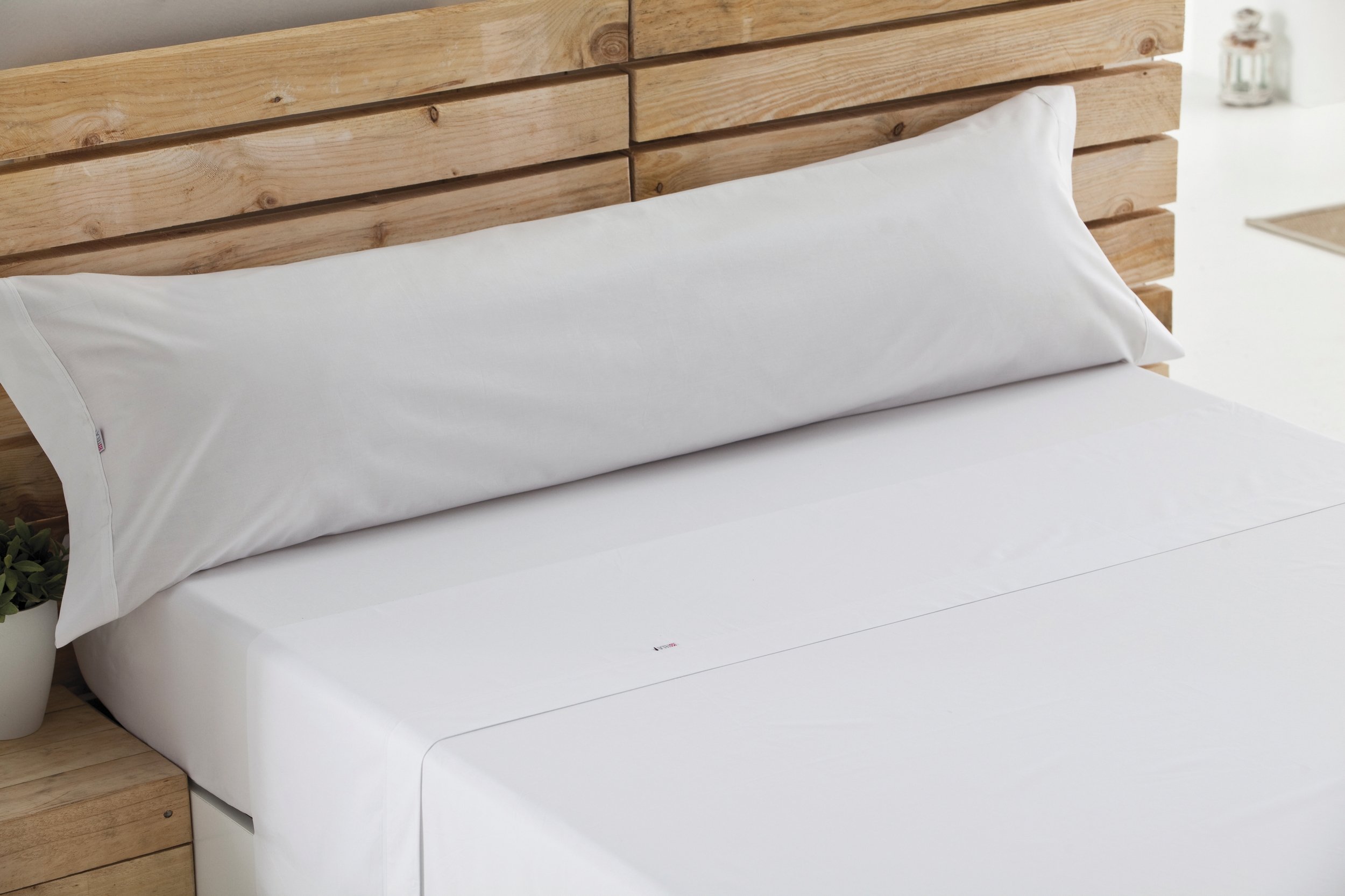 Juego de sábanas color blanco Cama de 200 (4 piezas) - 100% algodón - 200 hilos
