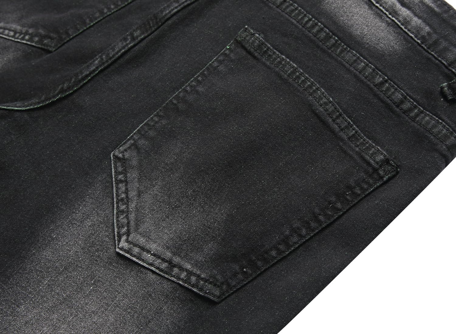 QIMYUM Men's Wide-Leg Baggy Flex Jeans Relaxed Loose Fit Long Denim Pants - Image 7