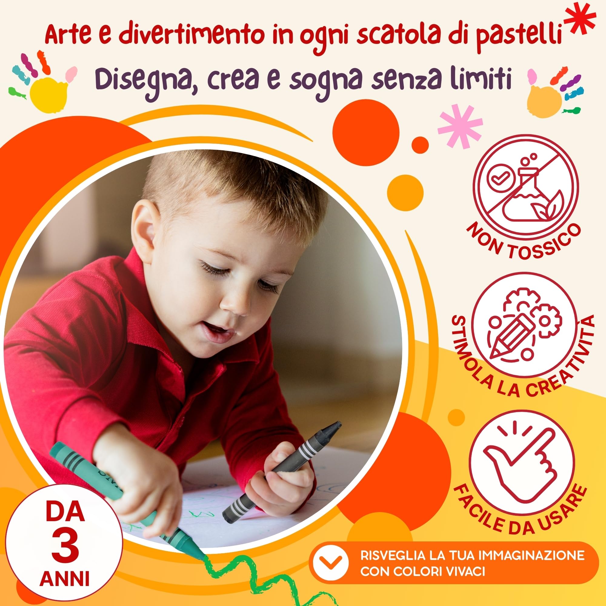 AF® - Set 126 Pastelli Cera, Bimbi 21 Scatola Colori Per Bambini Da Regalare | 6 Mini Colori Per Bambin Regalini, Gadget Compleanno Bambni 4 Anni 2 Anni Mini Pastelli Bambini Gadget