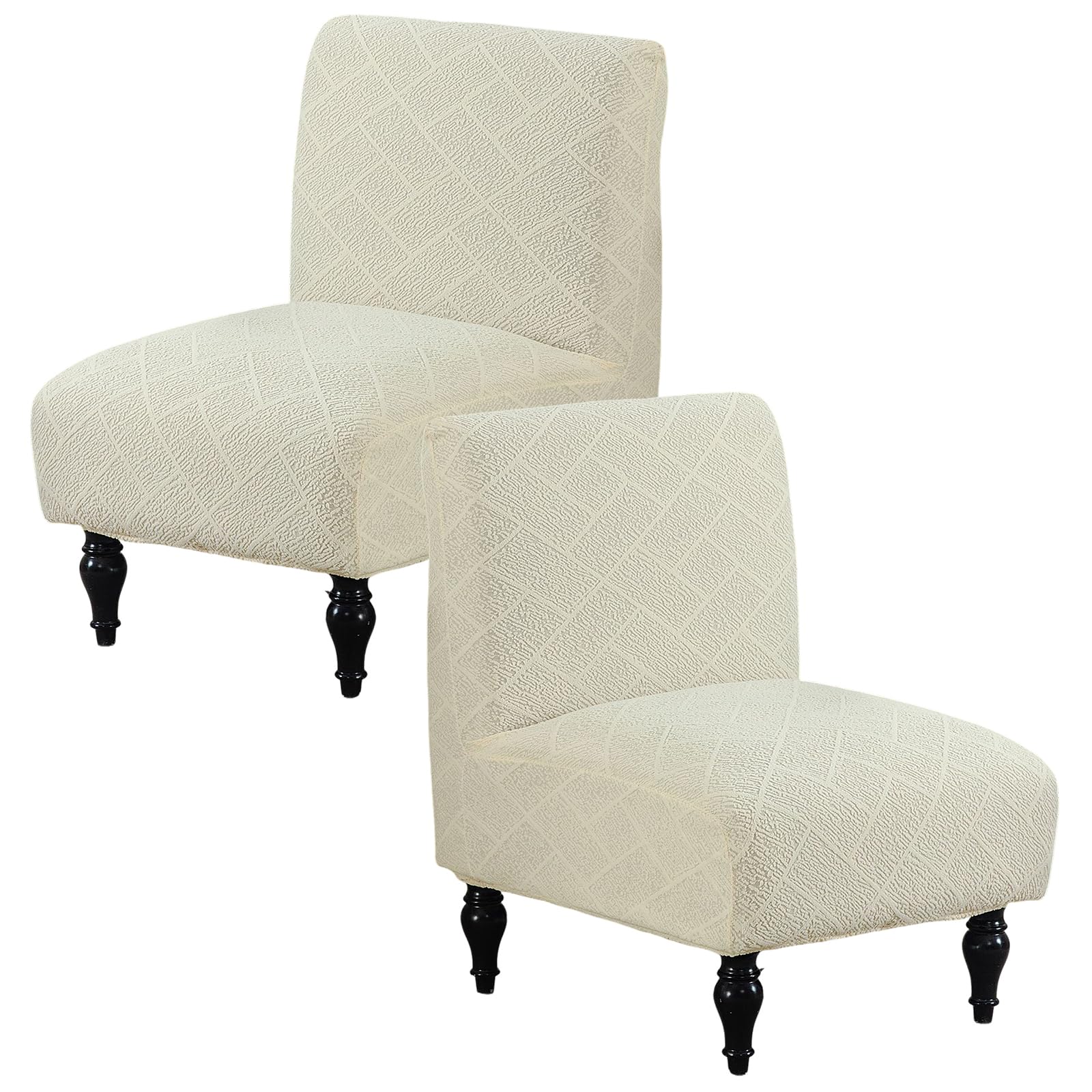 Armless Accent Chair Cover Slipcover for Living Room,Beige