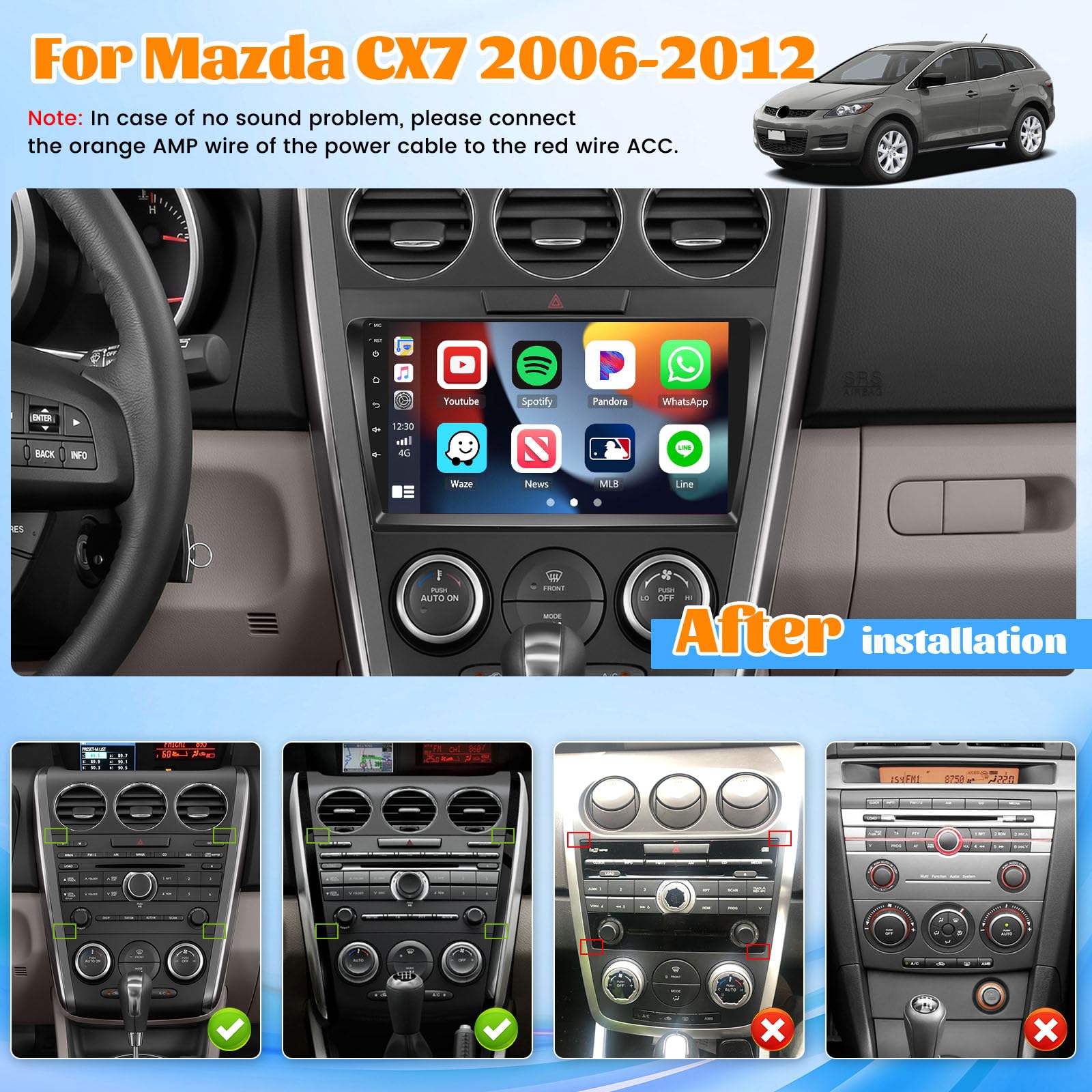 Amazon.com: 5G WiFi 9 inch Touch Screen for Mazda CX7 2006-2012