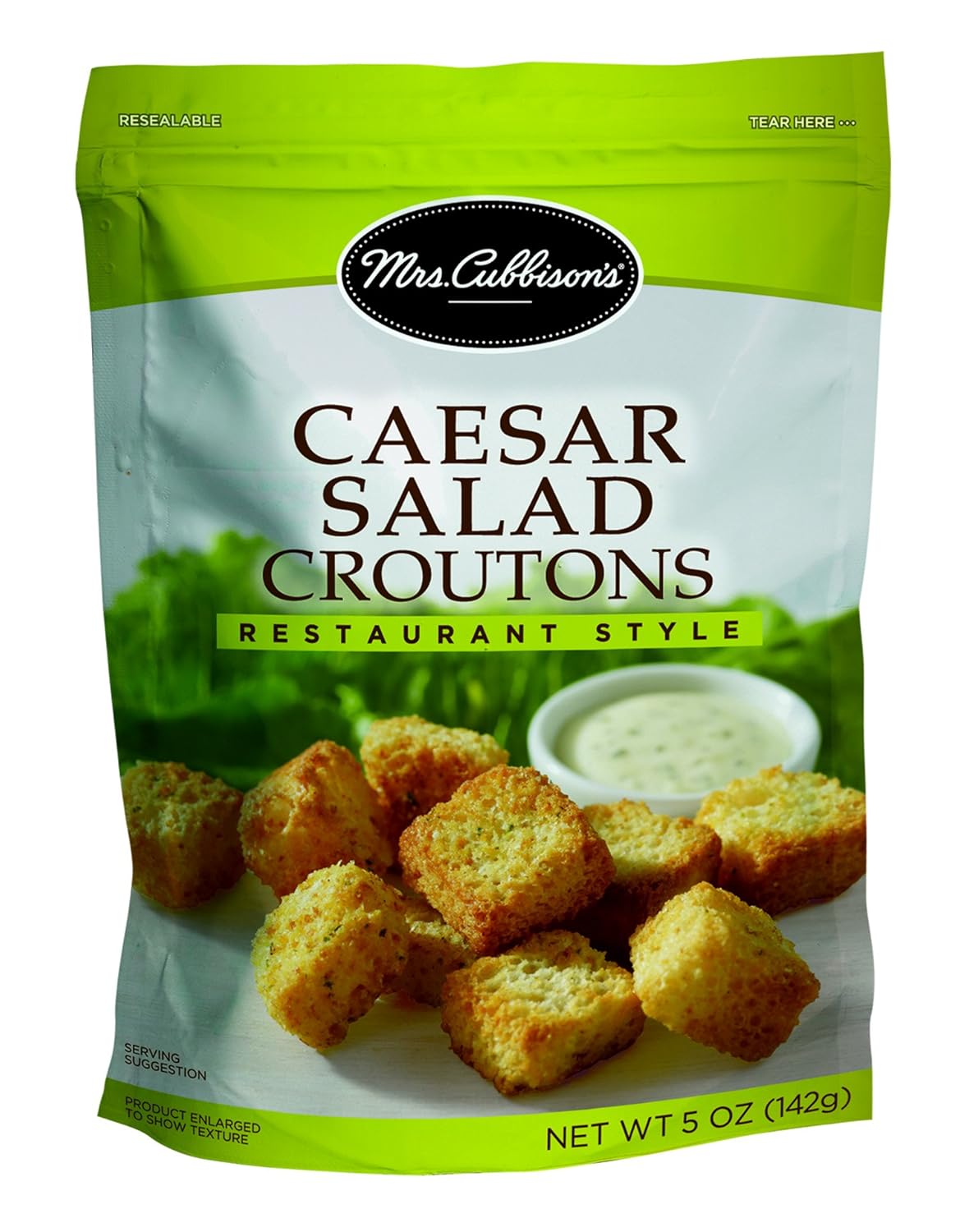 Mrs. Cubbison's Premium Croutons | Classic Caesar | 5 Ounce, Pack of 9 | Crunchy Caesar Salad Topper