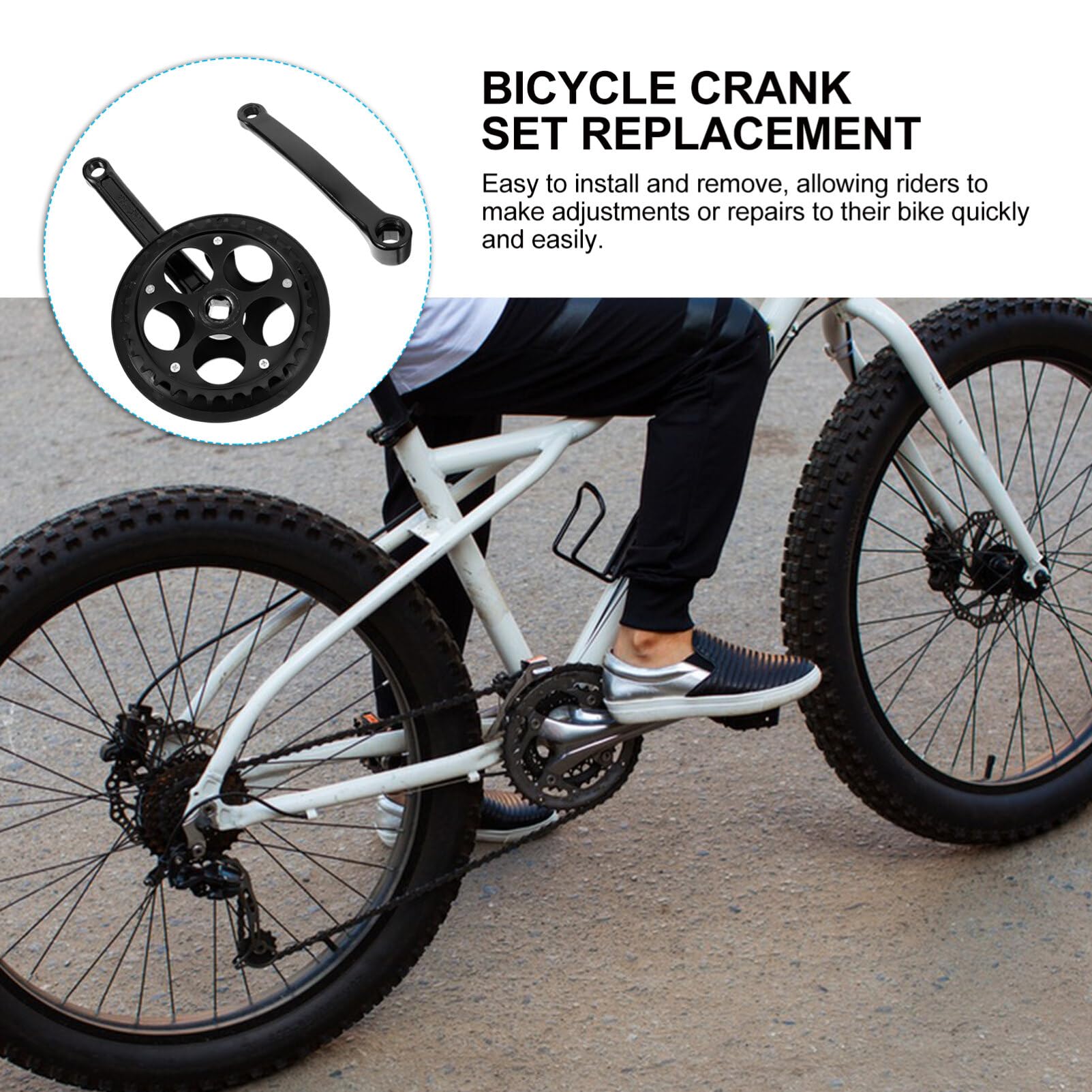 INOOMP Pedivella per Bicicletta Guarnitura Parte Ricambio per Bici Braccio Sinistro della Pedivella in Realizzata in e Plastica qualità Adatta per Mountain Bike Singola