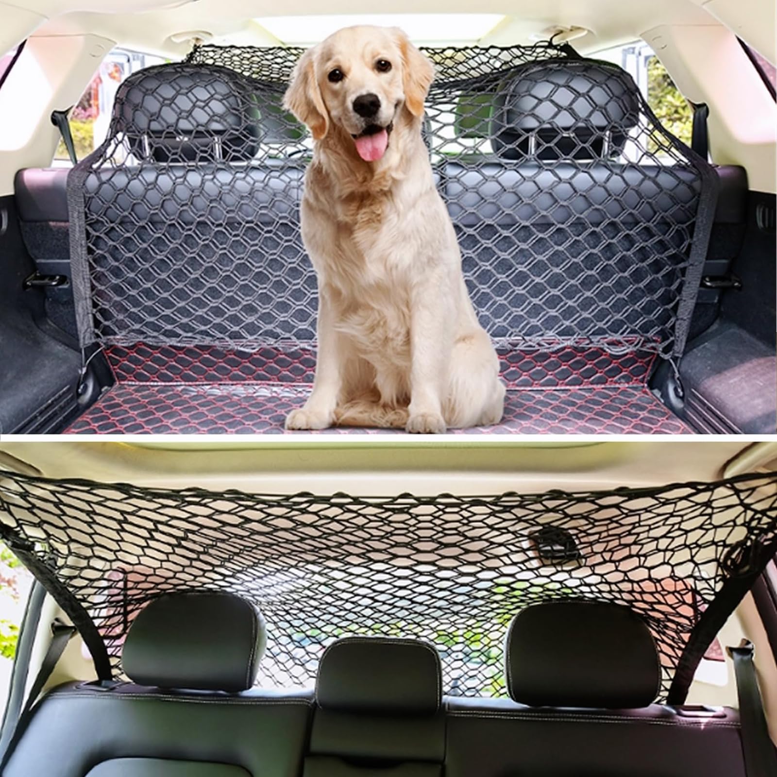 Barriera Cane Auto, per Hyundai Tucson SUV 2020-2024 2025 Porta Regolabile per Bagagliaio Rete di Separazione Cani Tronco Auto Mesh Sicurezza Griglia
