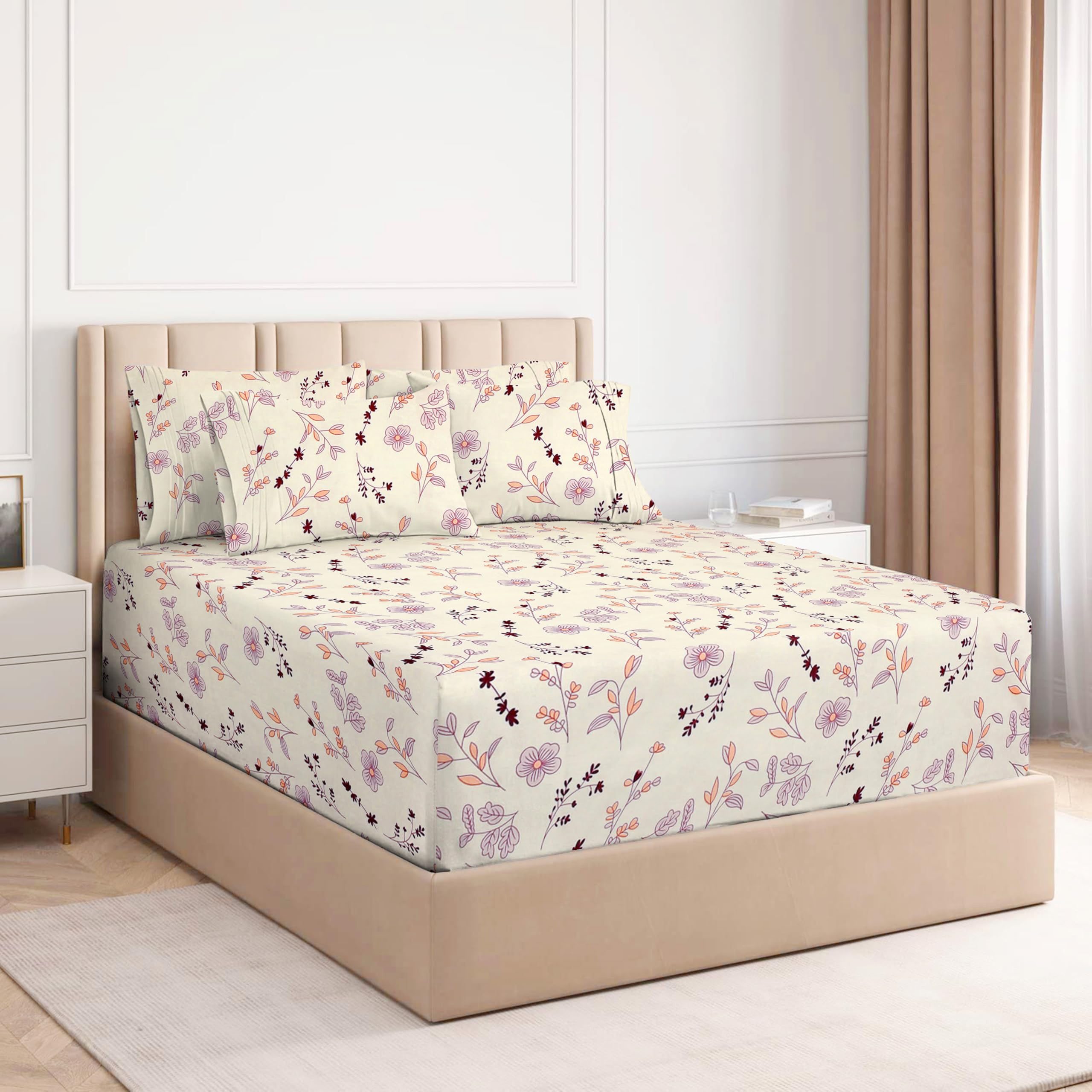 VAS Collections AC Comforter Set - King Size Floral -3