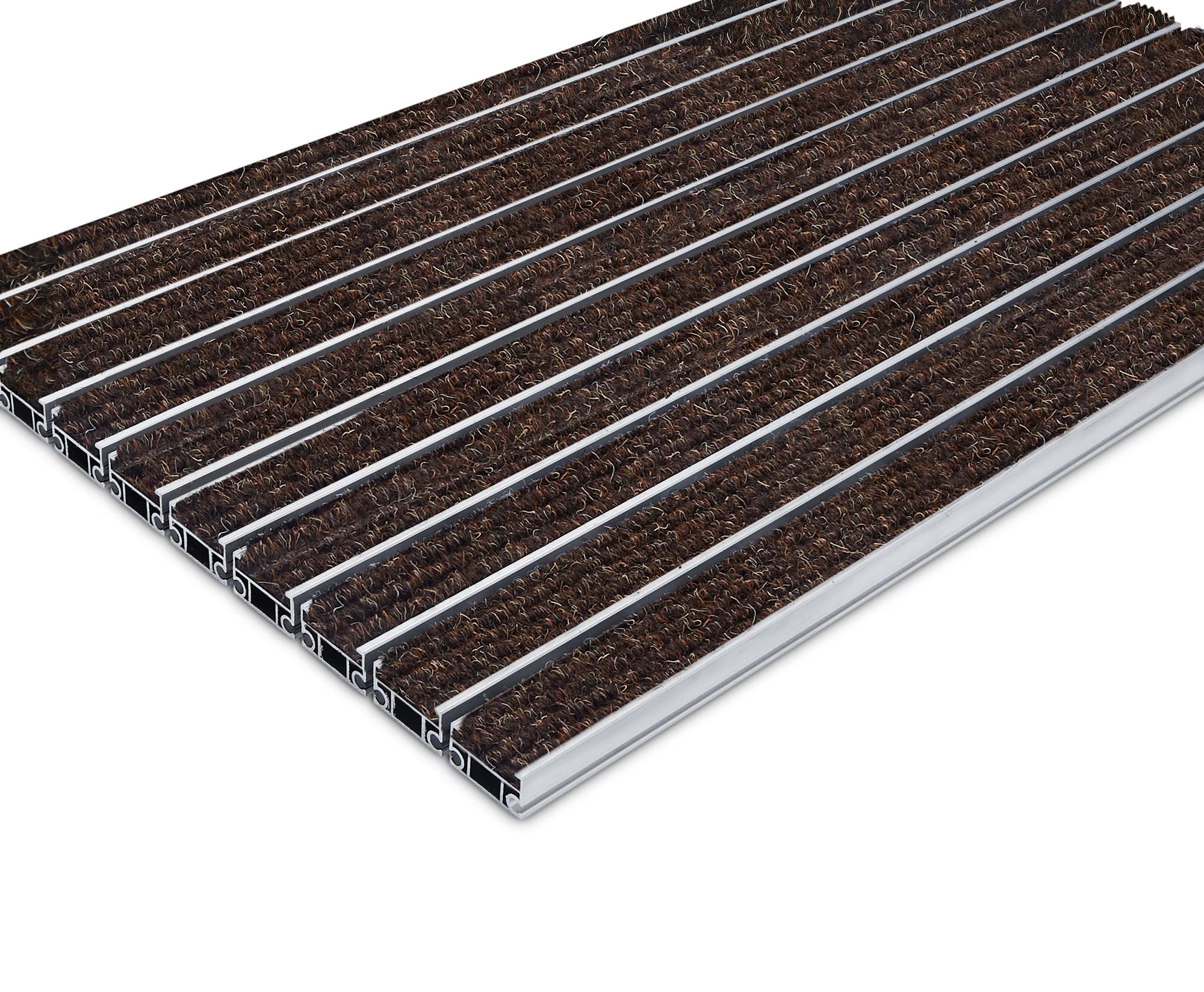 Wewnętrzna wycieraczka aluminiowa • Wkład antracytowy • Wkład rypsowy • Mata do butów • Wycieraczka pod drzwi • Wzmocniona • 22mm (Ryps kokos, 100 x 80)