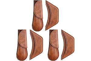 6 Pieces Cast Iron Handle Cover - Premium Leather Pan Handle Sleeve...