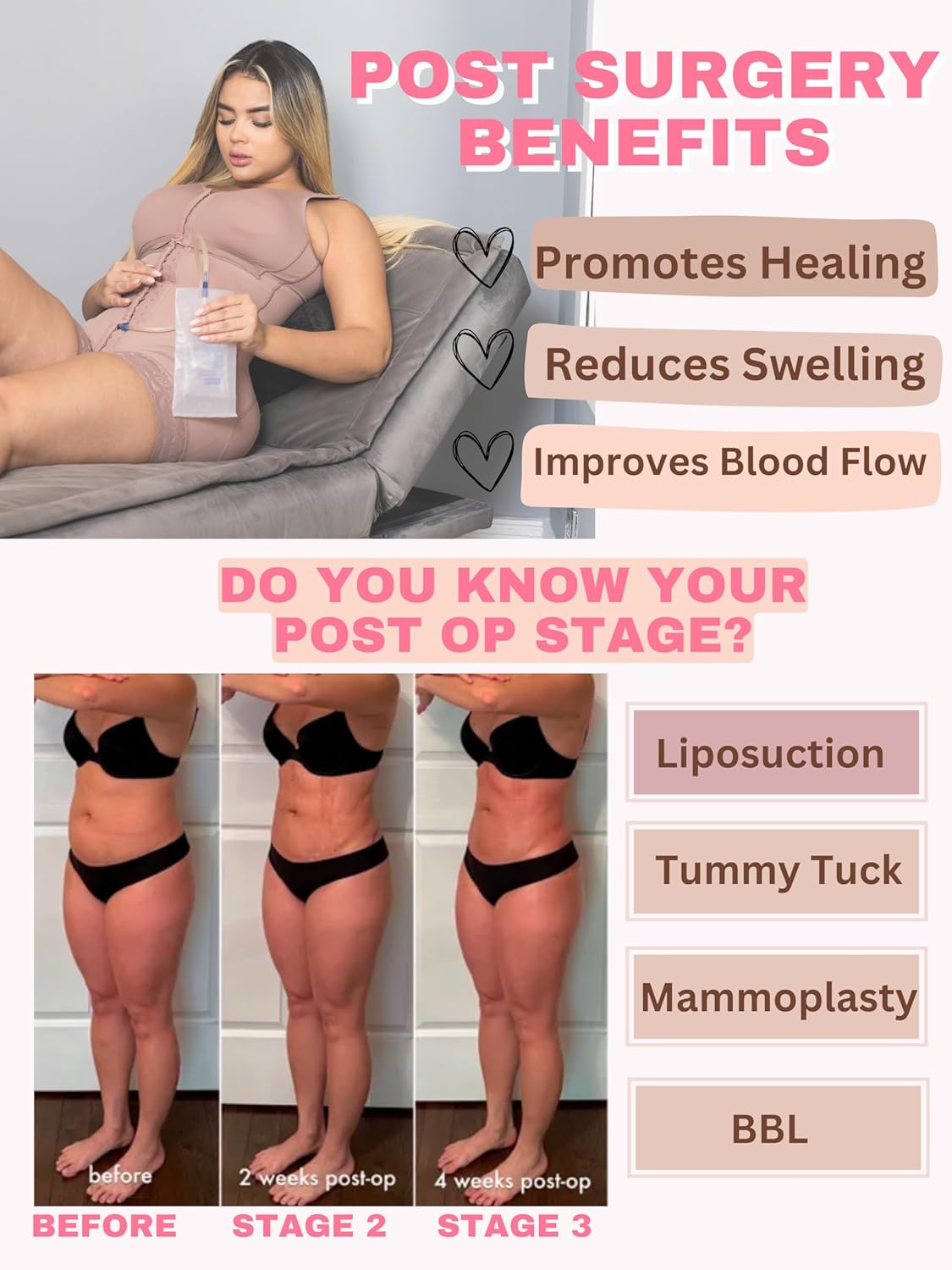 Sonryse PS052 Compression Garments Post Surgery After Liposuction Fajas Colombianas - Image 3