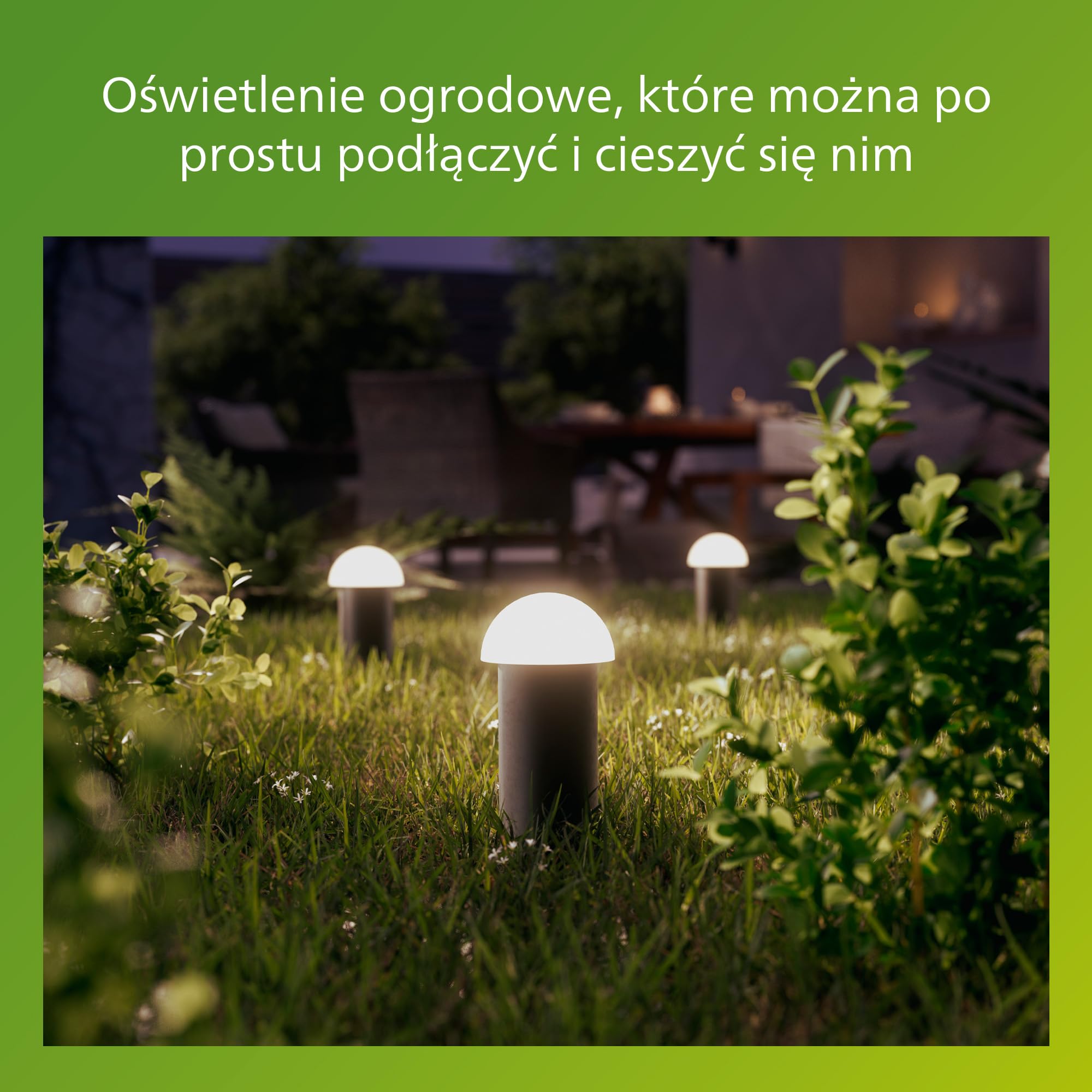 Philips Edwina Zewnętrzna Lampa na Postumencie 24 V GardenLink Niskonapięciowa, 2700 K, 180 lm, Czarna, Zestaw Rozszerzeń