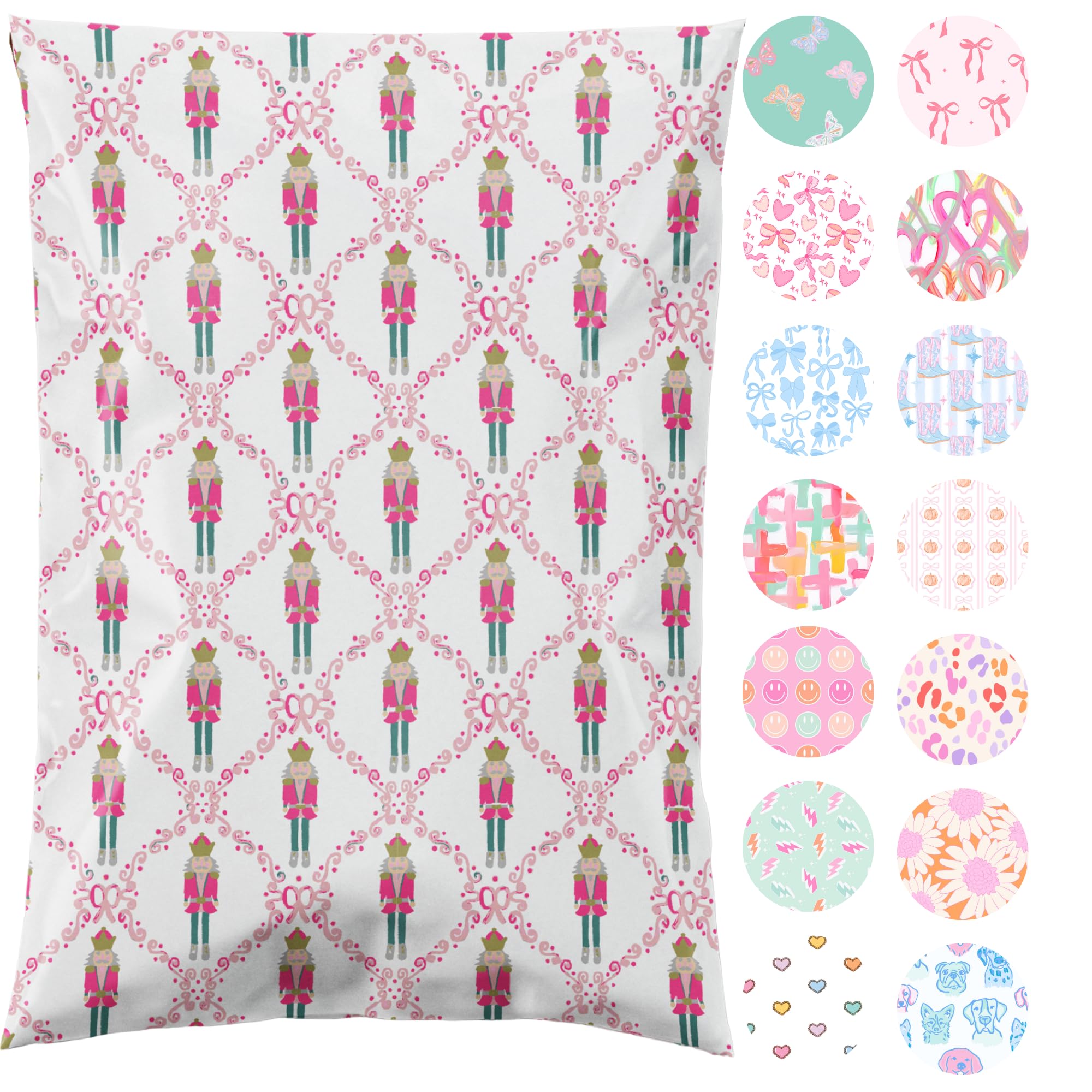 14.5x19 Designer Poly Mailer 100 Pack Heavy Duty Waterproof Self Seal Shipping Bags for Small Business Large Mailing Envelopes Bulk Tear Resistant